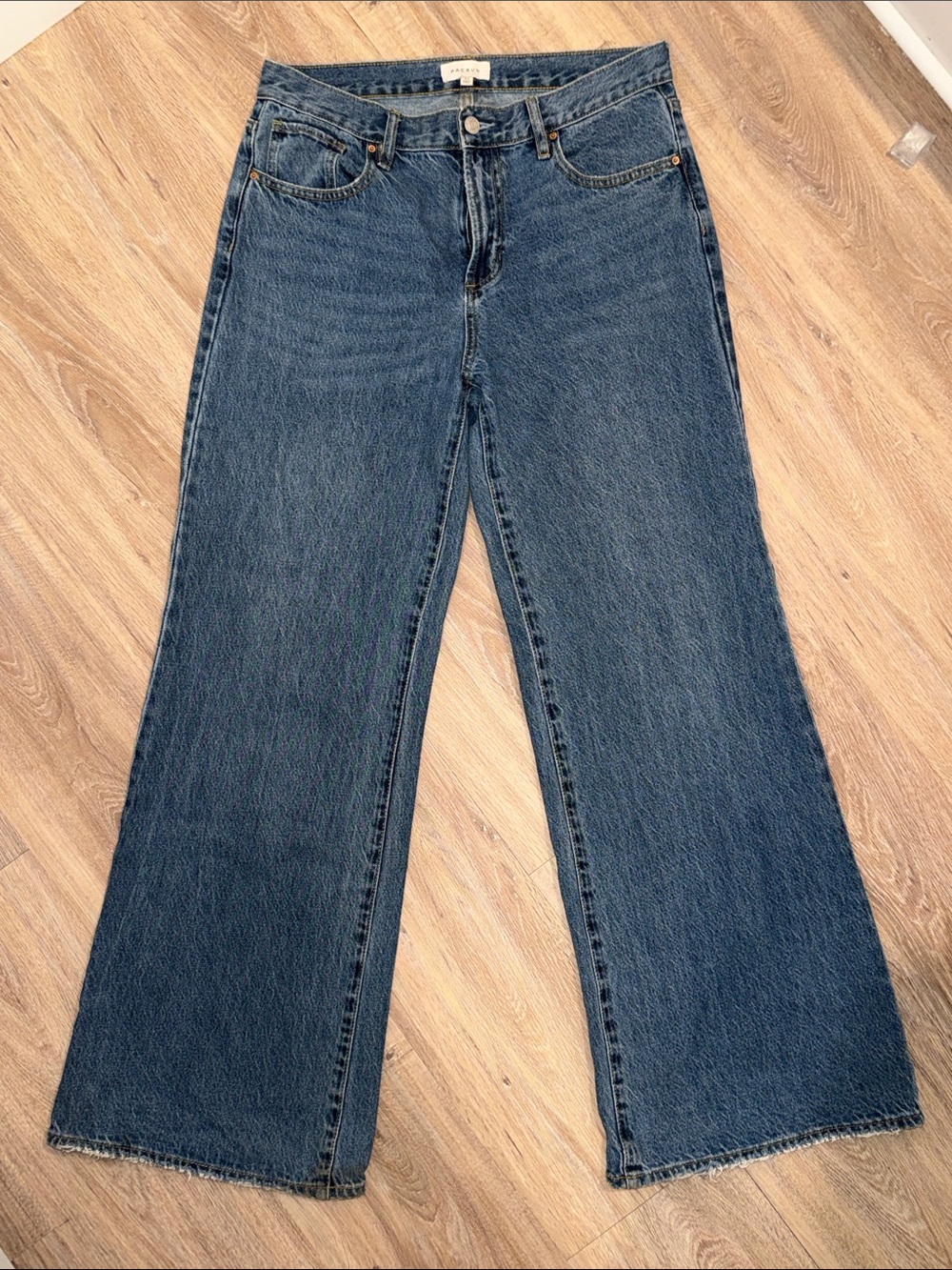 PacSun Dark Blue High-Rise Wide Leg Jeans